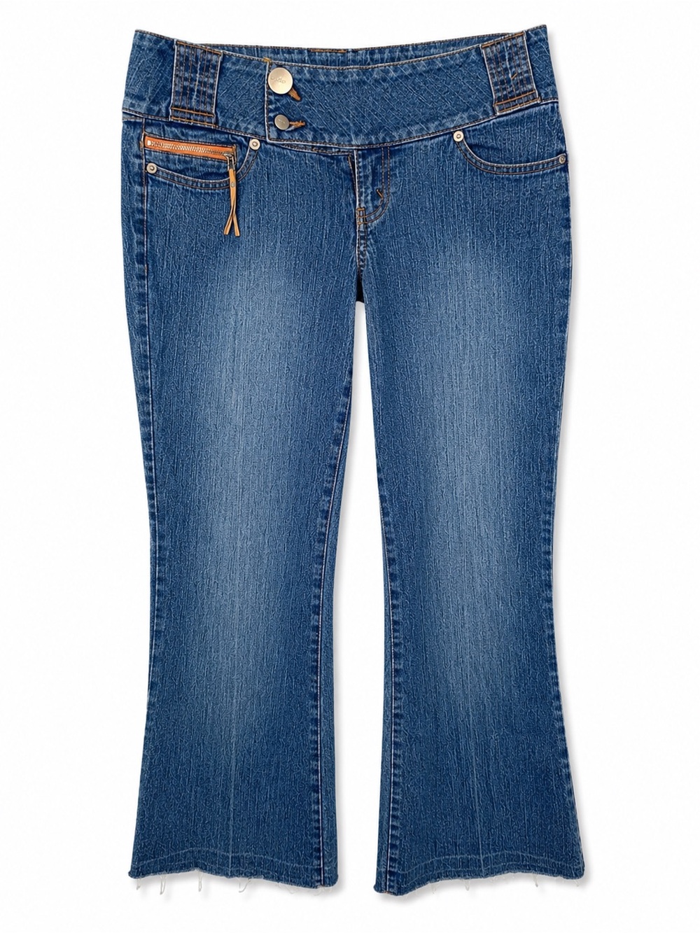Jordache Vintage Low Rise Bootcut Jeans Y2K Double Button Zip Pocket 10 12